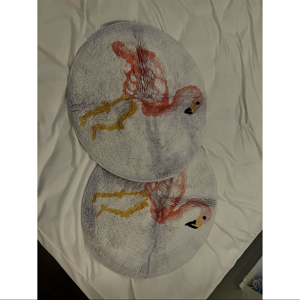 flamingo bath rugs